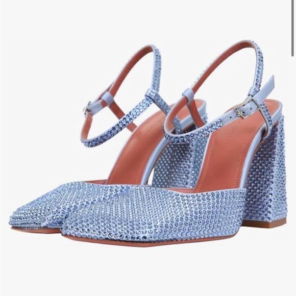NWOT Blue Rhinestone Heels - Picture 5 of 7